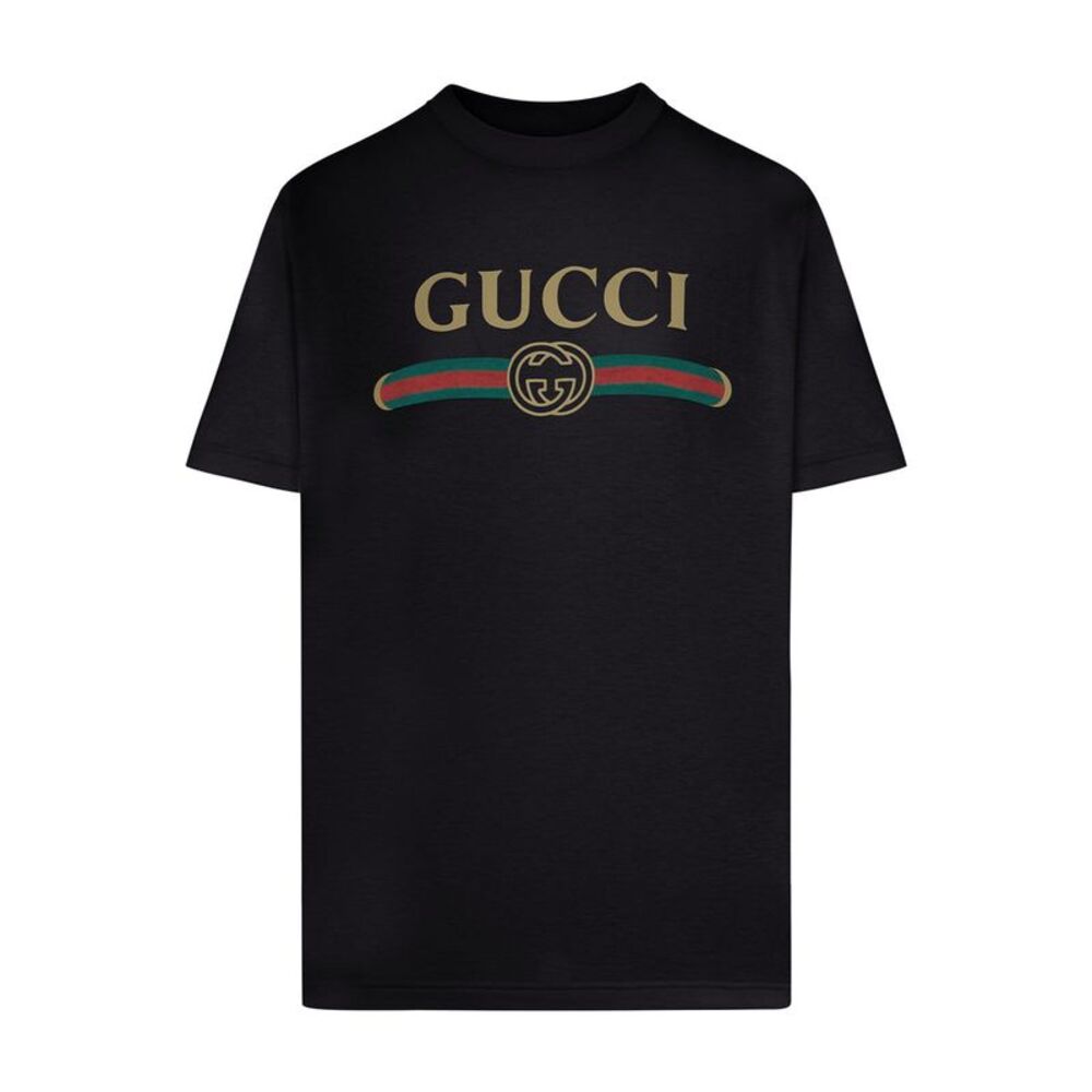 Gucci Women Cotton And Silk Jersey T-Shirt With Print